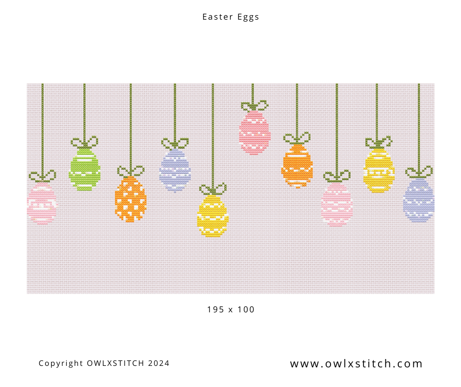 Easter Eggs Cross Stitch Pattern