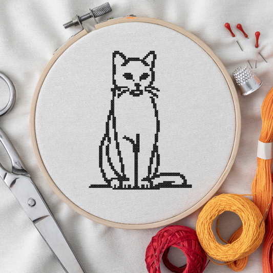 Basic Cat Cross Stitch Pattern